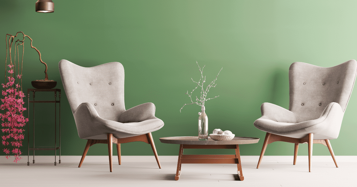 green living room paint