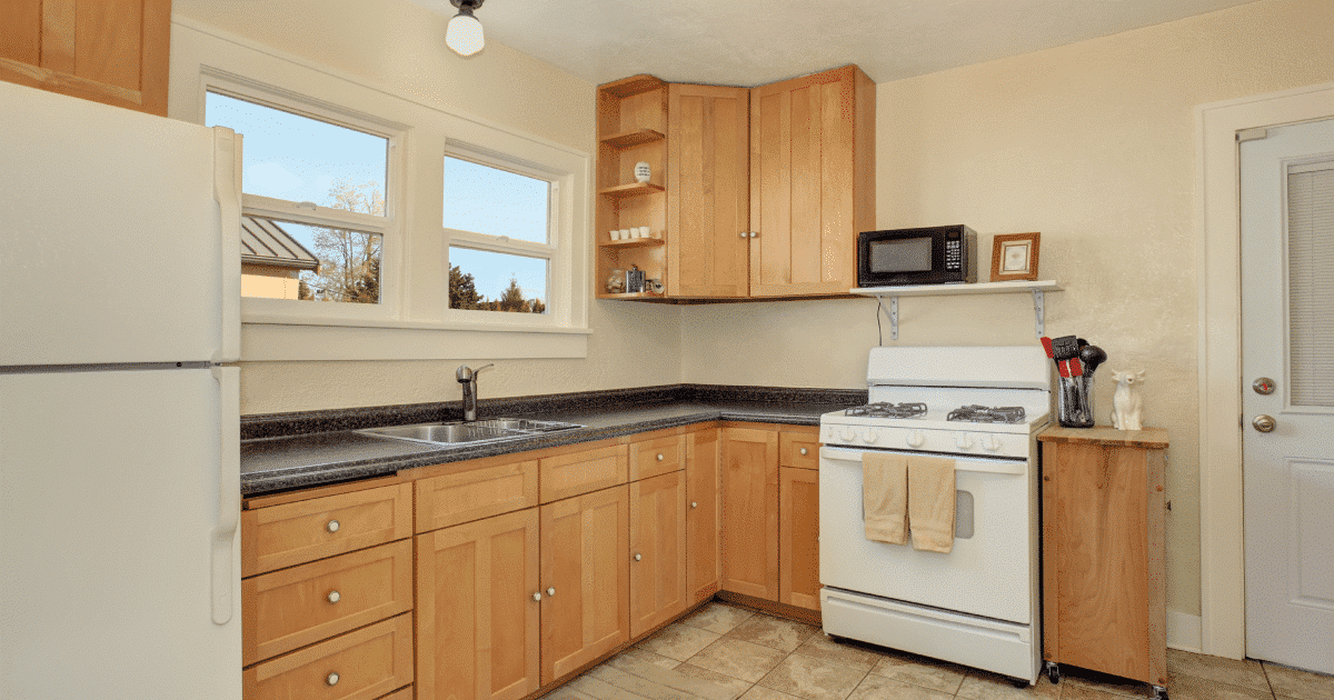 cabinets in a kitchen
