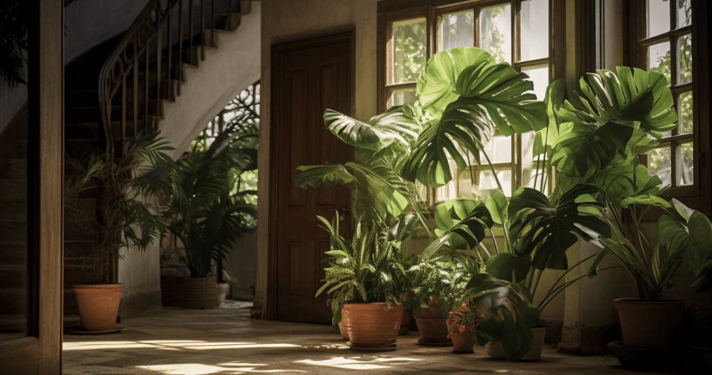 Monstera plants are known to improve the appearance of living room spaces