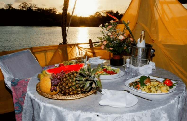 The popular floating restaurant in Mombasa.