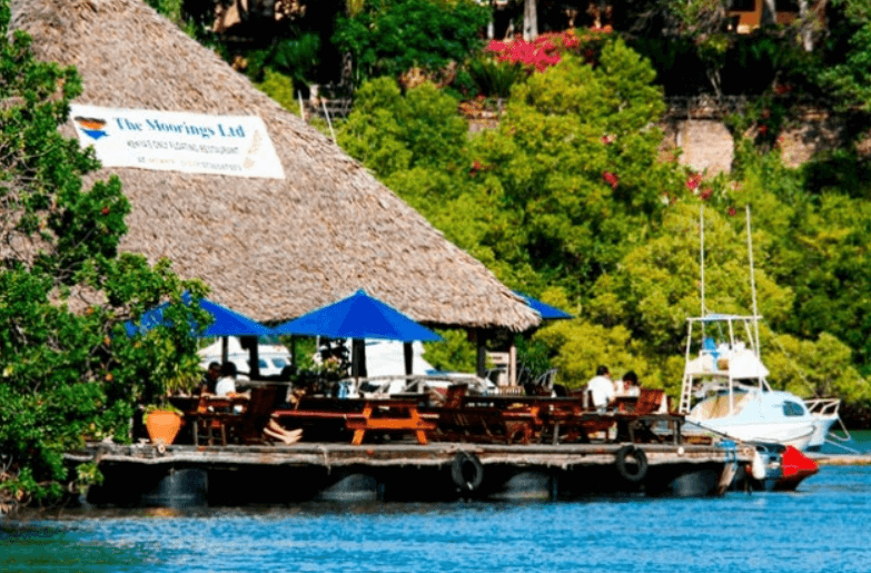The Mooring Restaurant, a popular floating restaurant in Mombasa