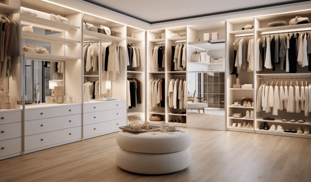 Walk in closet in Kenya